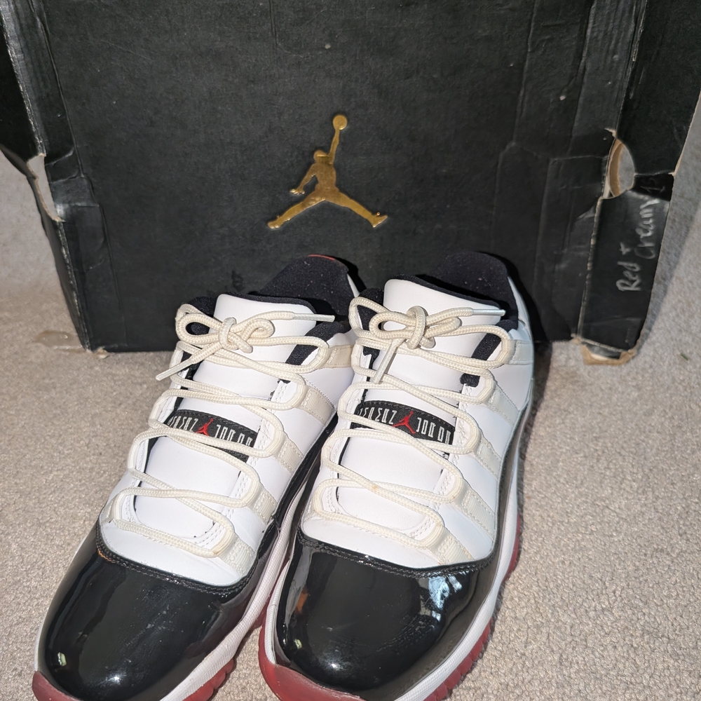 Jordan Kids Black, White, and Red Sneakers
